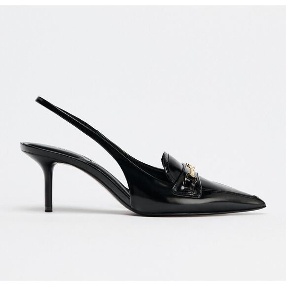 RARE!!! ZARA Embellished Slingback Shoes NWT - Picture 17 of 17